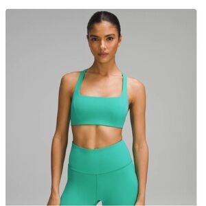 Lululemon Smooth Cover Bra Kelly green sz 6
